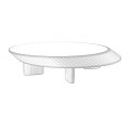 wooden 520 Accordo Low Table tea table